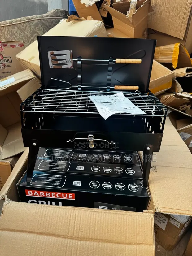 Brand New Polystar Charcoal Grill with 2 Tongs - 1