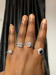Sterling Silver Engagement Rings - Jewel Brand - 1