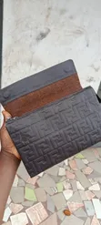 Kyawawan Hannun Jaka na Fata Mai Ɗaukar Hoto ga Maza / Jakar Clutch - Brown Mai Duɗuɗi - 1