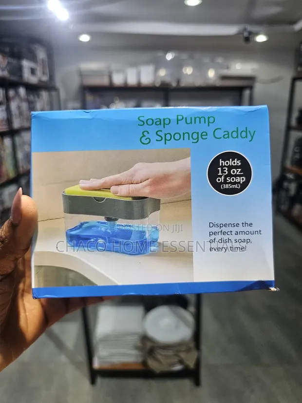 2-in-1 Kitchen Soap Pump Sponge Dispenser - 1