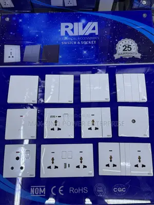 RIVA Electric White Switches and Sockets