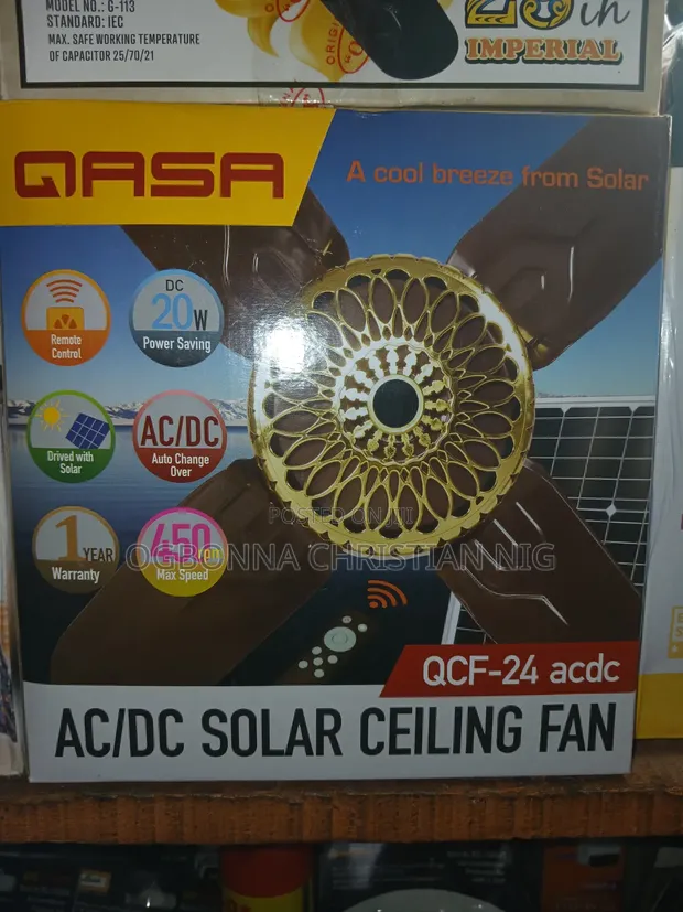 Qasa Solar Ceiling Fan - 1