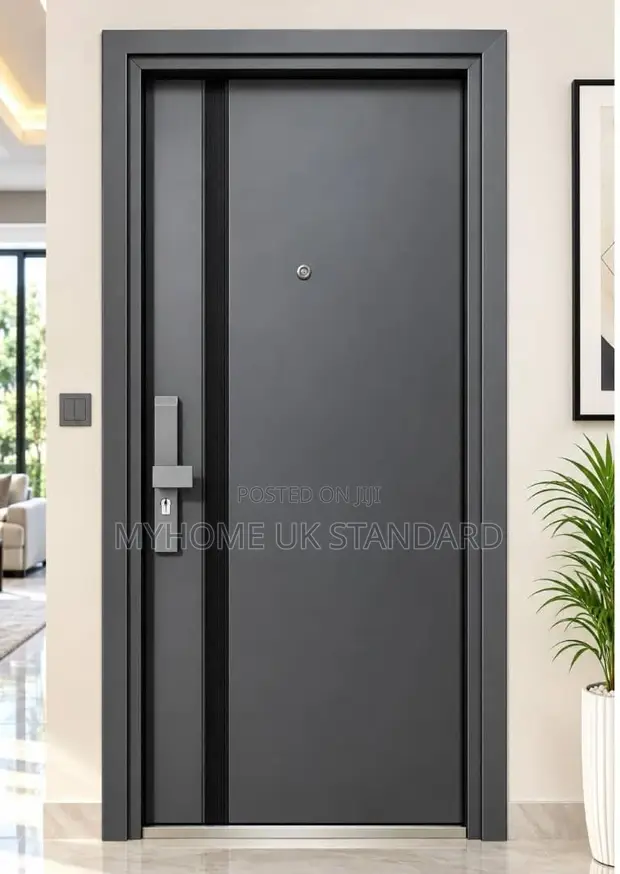 Superdoor Black Steel Interior Room Door 3ft x 7ft - 1