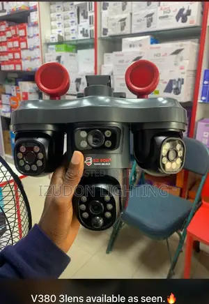 Luxury Solar 3-Lens CCTV Camera for Office