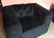 4 Seater Chesterfield Sofa Set (2+1+1) Black Velvet - 2