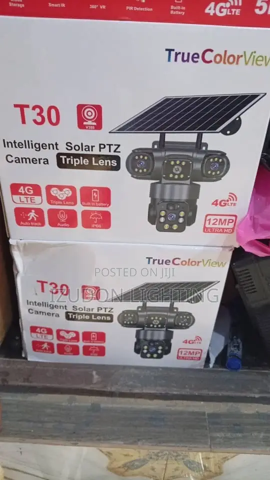 T30 Solar 3-Lens CCTV Camera - 1