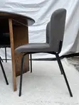 Modern Textured Fabric Accent Dining Chair with Black Metal Legs - 4