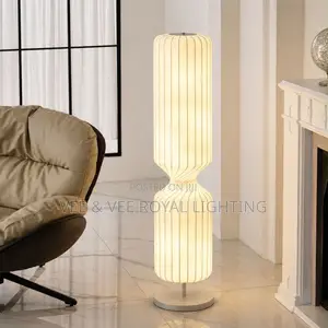 Sculptural Twisted Hourglass Floor Lamp - 160cm