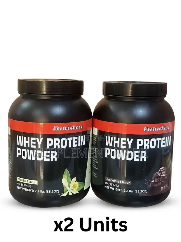 Whey Protein Powder 1kg - Vanilla & Chocolate (Pack of 2) - 1