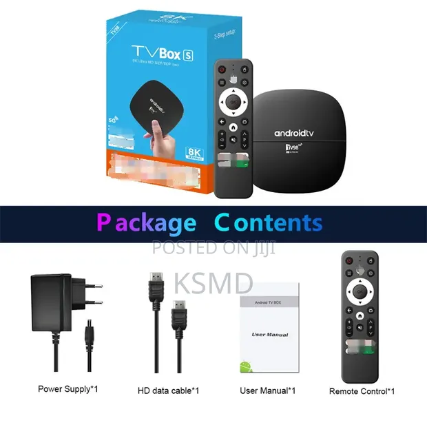 8GB/128GB Android 13 TV Box with Bluetooth Voice Remote - 1
