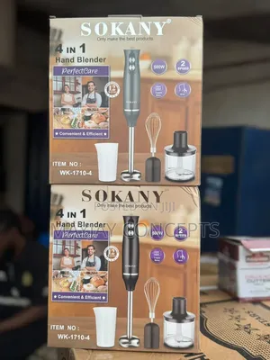 Sokany 500W 4-in-1 Hand Blender with Chopper & Whisk