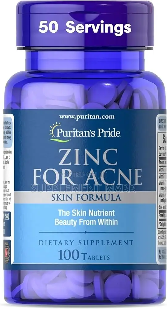 Puritan's Pride Zinc for Acne Tablets X100 - 1