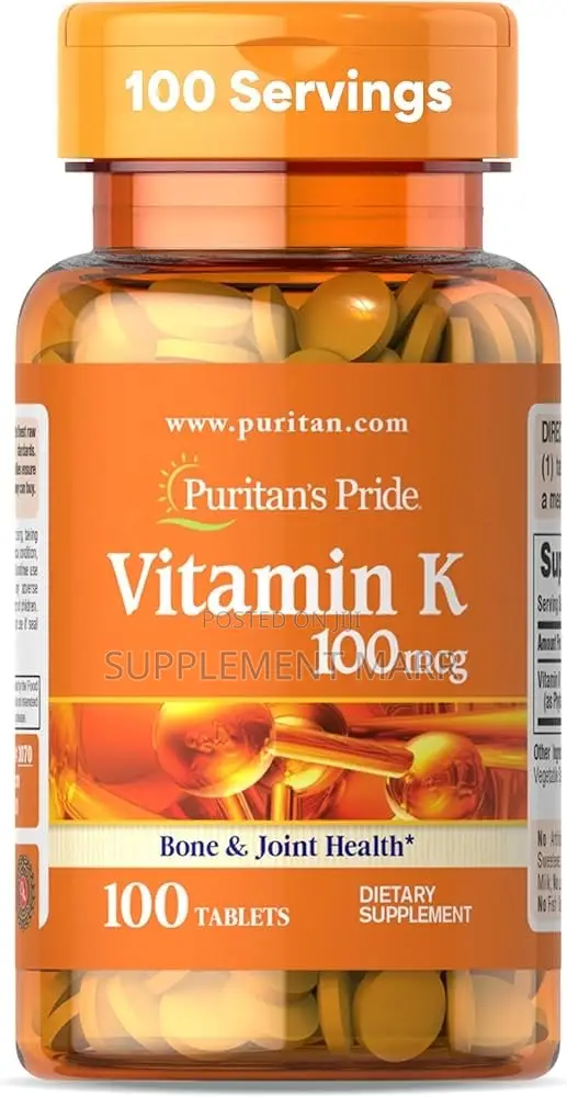 Puritan's Pride Vitamin K 100mcg (100 Tablets) - 1