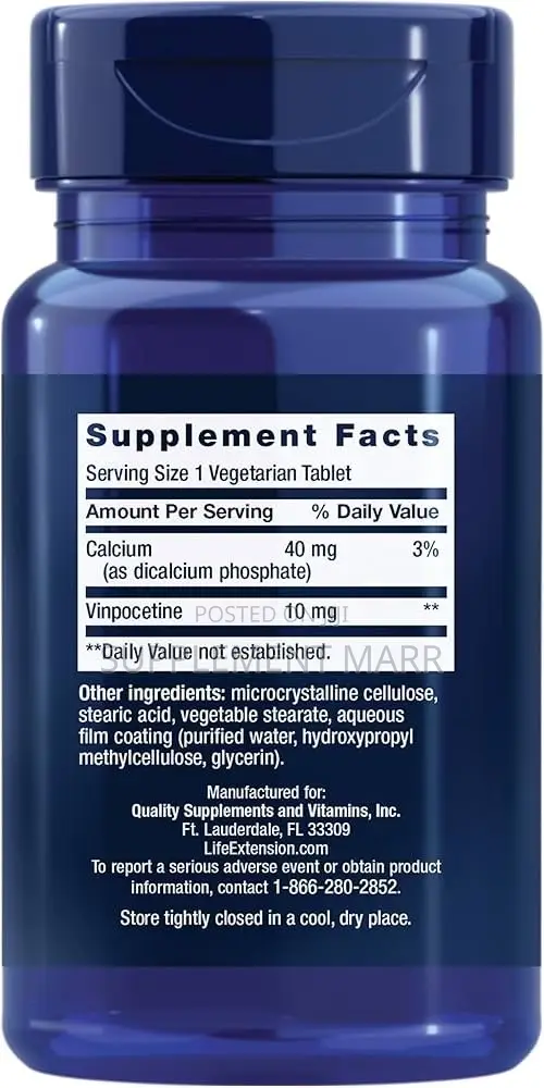 Vinpocetine Periwinkle Extract 100 Tablets - Tunawa & Hankali - 1