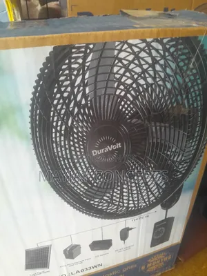 Duravolt 18" AC/DC Solar Wall Fan - Auto Swing