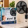Duravolt 18" AC/DC Solar Wall Fan - Auto Swing - 5
