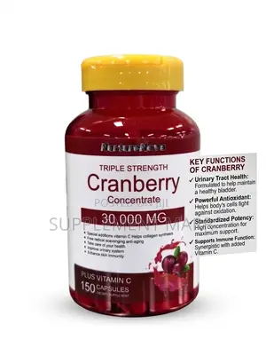 Triple Strength Cranberry Concentrate 30,000mg tare da Vitamin X150