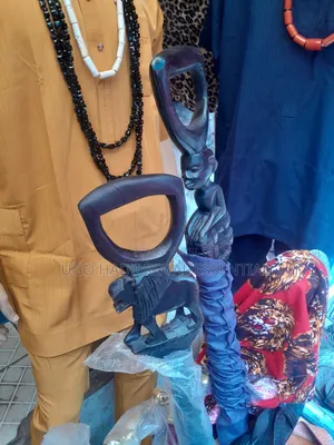 Hand-Carved Wooden Walking Stick / Chieftaincy Cane