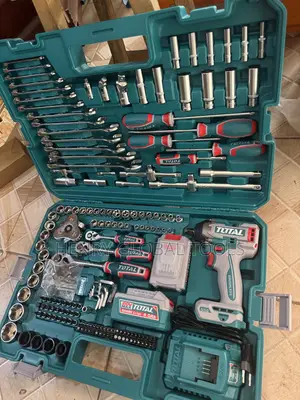TOTAL 151-Piece Professional Tool Kit with 20V Impact Wrench