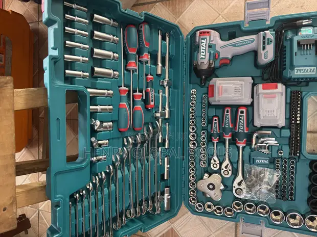 TOTAL 151-Piece 20V Cordless Impact Wrench Tool Set - 1