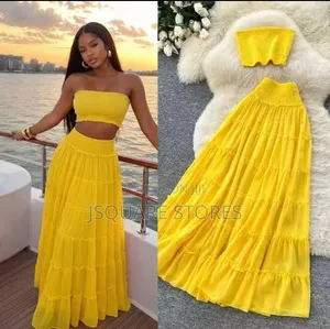 Luxury Beach 2-Piece Set - Yellow, Size S-L