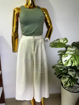 Three Quarter Length Flare Trousers