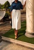 Three Quarter Length Flare Trousers - 2