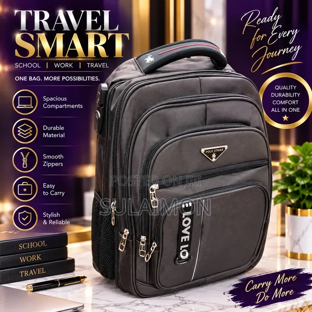 Pologood Adult Backpack - Black, Brand New - 1