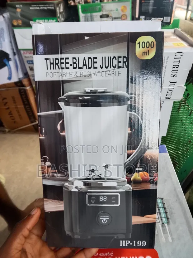 Three-Blade Portable Rechargeable Juicer - 1