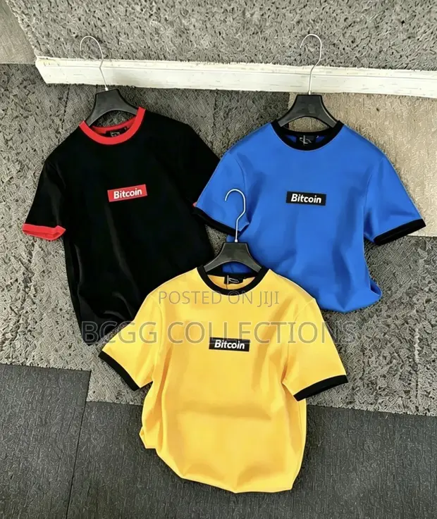 Triple Cross Graphic Ringer T-Shirt Bitcoin Box Logo - 1