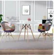 Modern Patchwork Dining Chair - 2