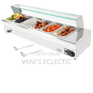 Commercial Bain Marie Food Warmer with Glass Guard