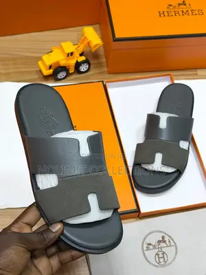 Hermes Two-Toned Leather Slides