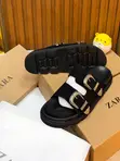 Zara Double Strap Slides - Black - 2