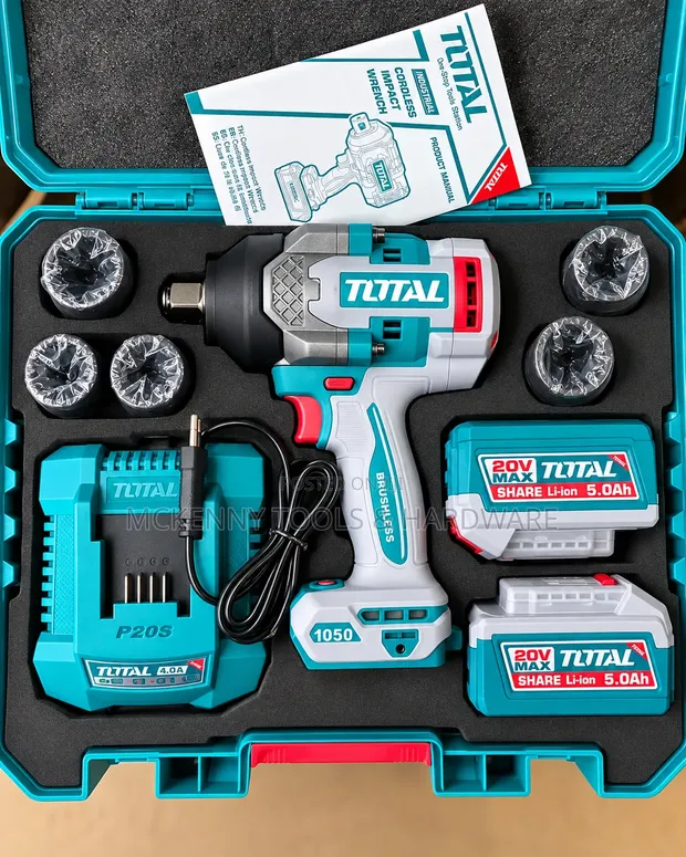 Total 20V Brushless Cordless Impact Wrench Kit - 1