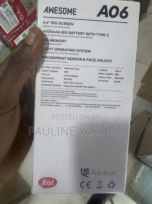 New Itel A06 32GB Black - 1