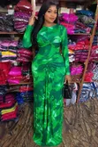Ladies Bodycon Gown - Multi-Color - 1