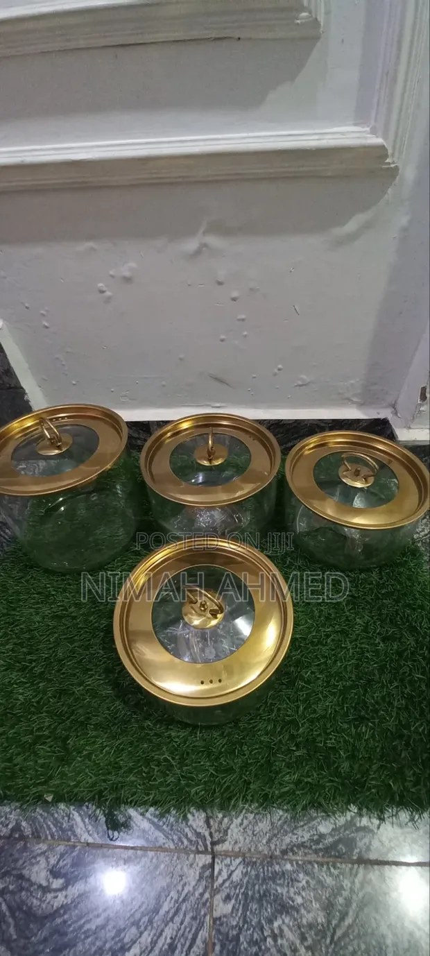 4-Piece Glass Pots Set - 1