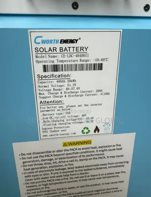Cworth Energy 20kWh/48V Deep Cycle Lithium Battery