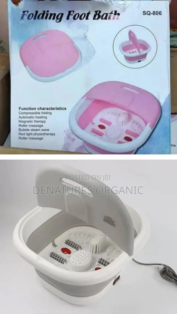Folding Foot Bath Massager with Heating & Rollers - 1