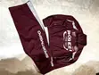 Designer Burgundy Graphic Windbreaker Tracksuit Set - 2