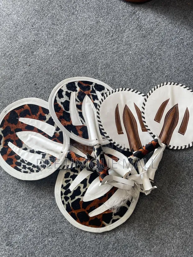 Traditional Igbo Small Size African Handfan for Kids - 1