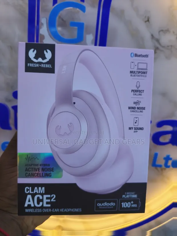 Fresh 'n Rebel Clam Ace 2 Wireless Bluetooth Headphones (Pastel Pink) - 1
