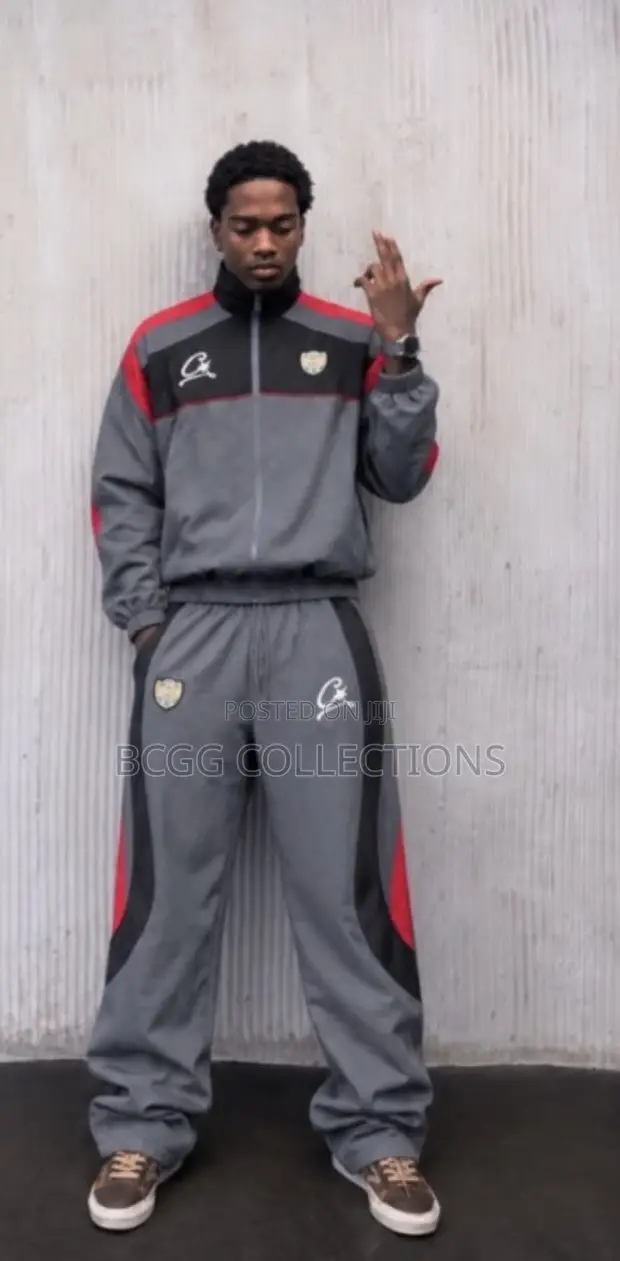 Designer Corteiz Color-Block Technical Tracksuit 2-Piece Set - 1