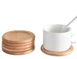 Customizable 6pcs Bamboo Coasters - 1