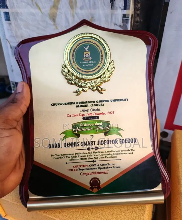 Premium Wooden Award Plaque - 1