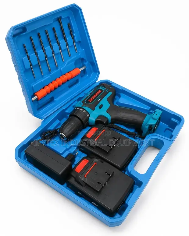 Cordless Electric Drill Set with Accessories - 1