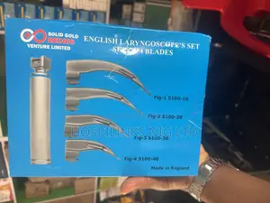 Set na Laryngoscope na Turanci - 4 Blades