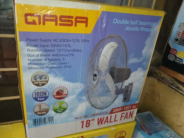 Qasa 18-inch Wall Fan - 1
