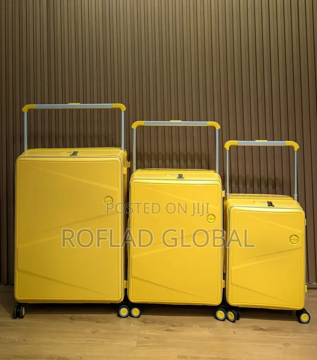 Quality 3-Set Luggage Box - Yellow - 1